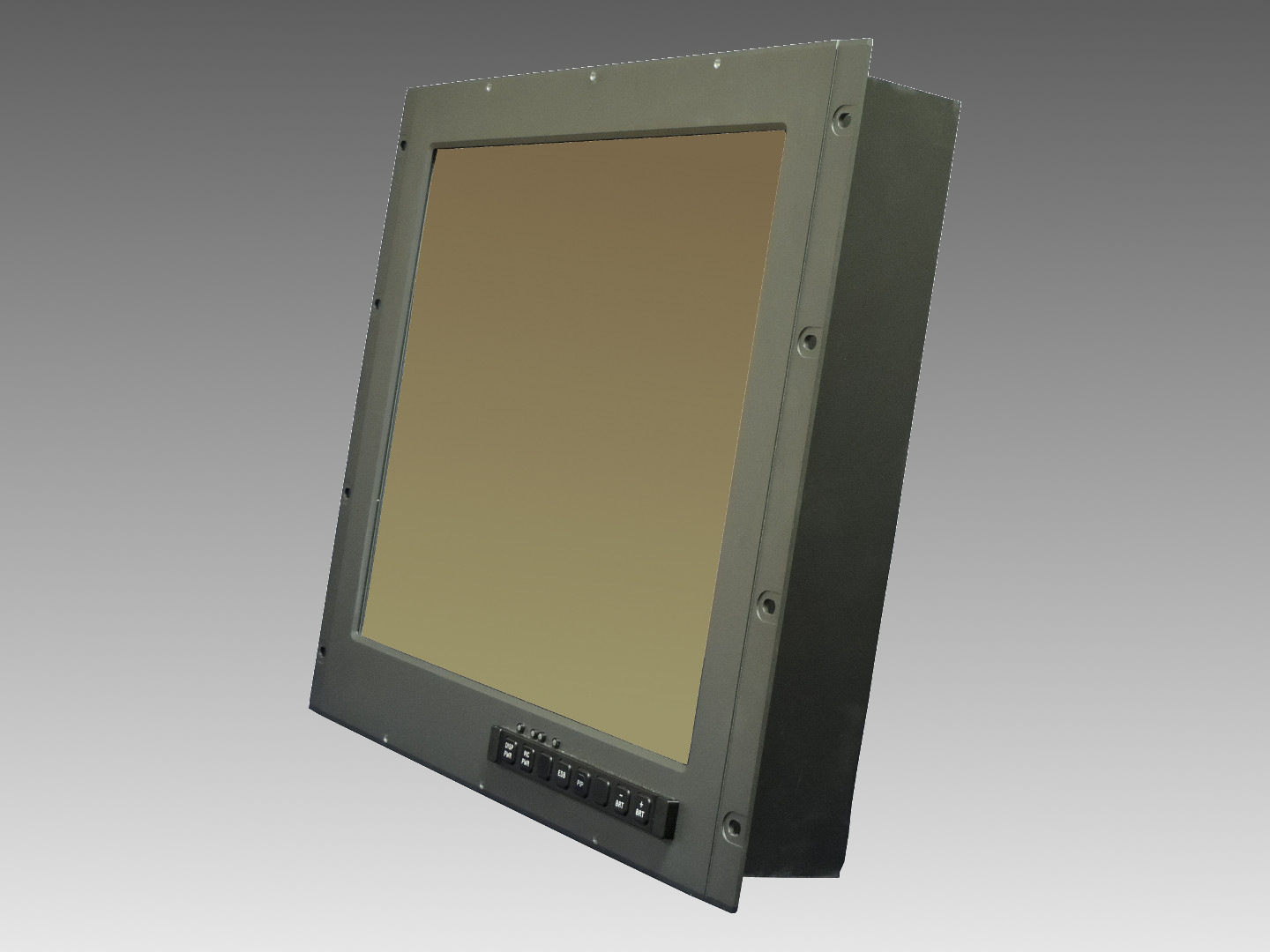 19 inch display at 45 degrees.