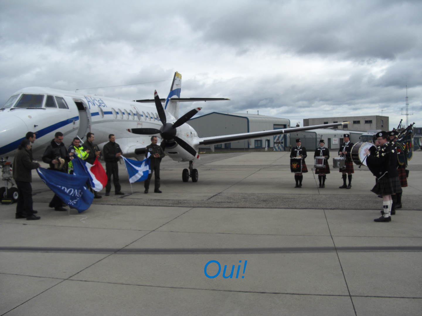 AVDEF aircraft arriving in Aberdeen.