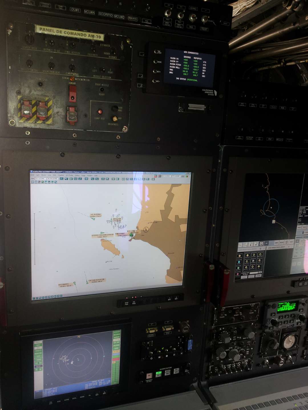 An example of a scorpio mission system installed on an aircraft.