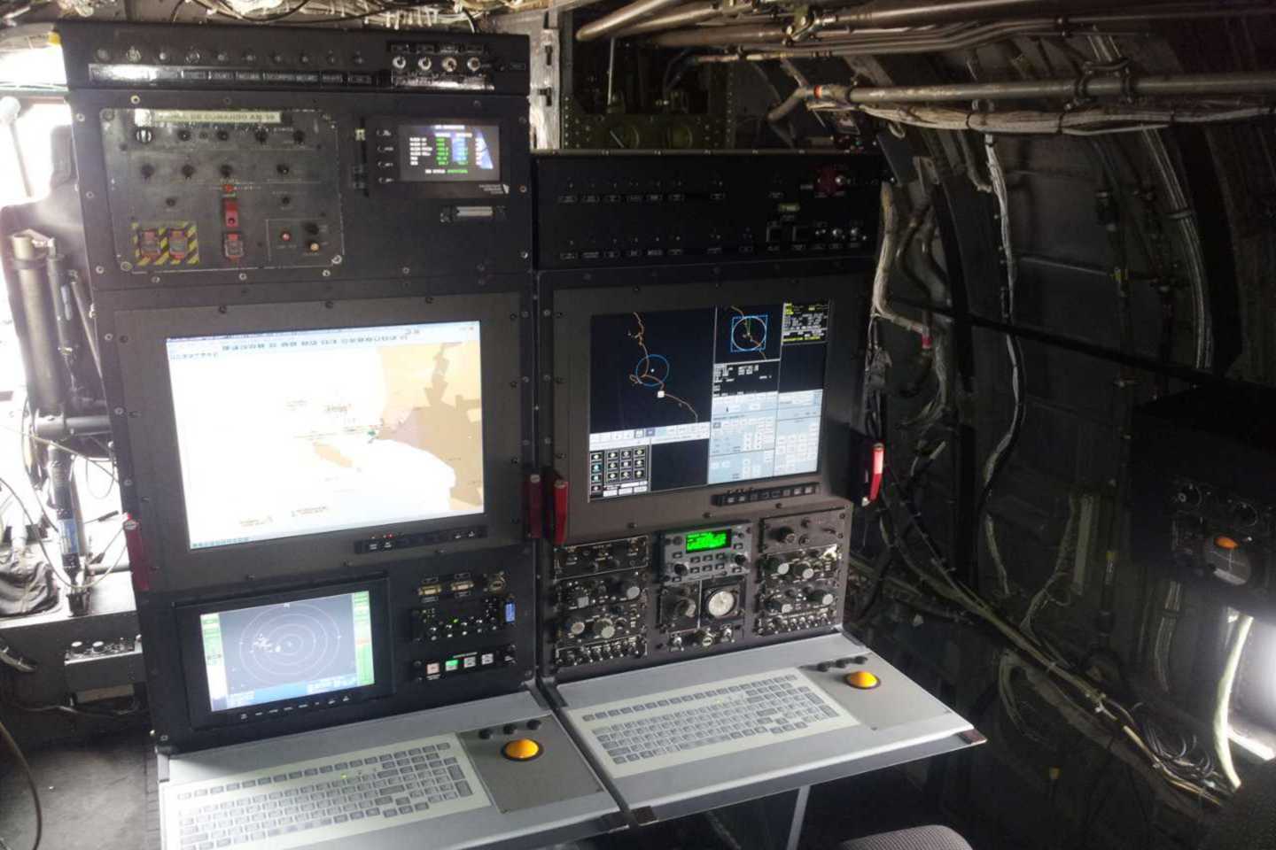 An example of a scorpio mission system installed on an aircraft.