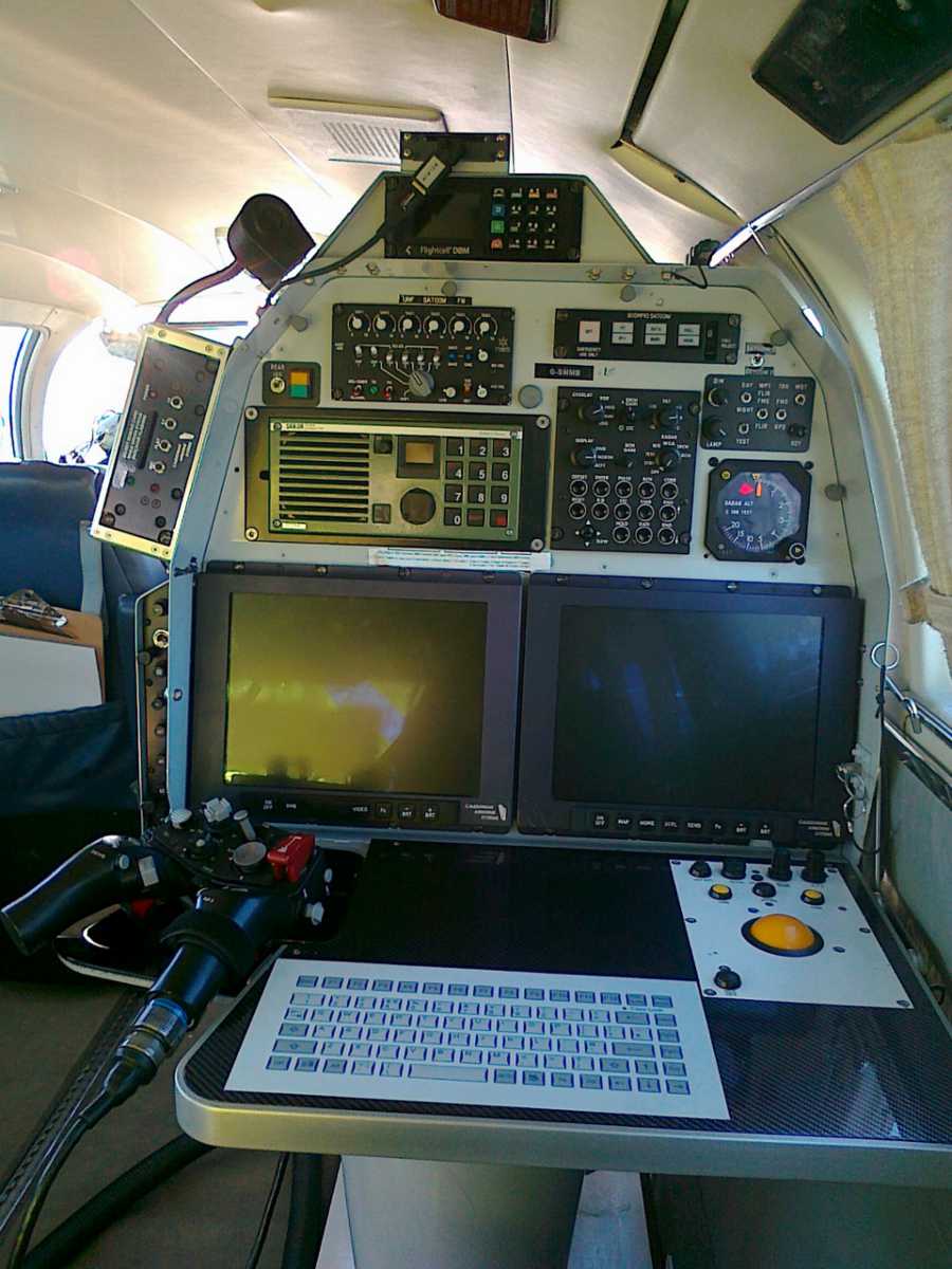 An example of a scorpio mission system installed on an aircraft.