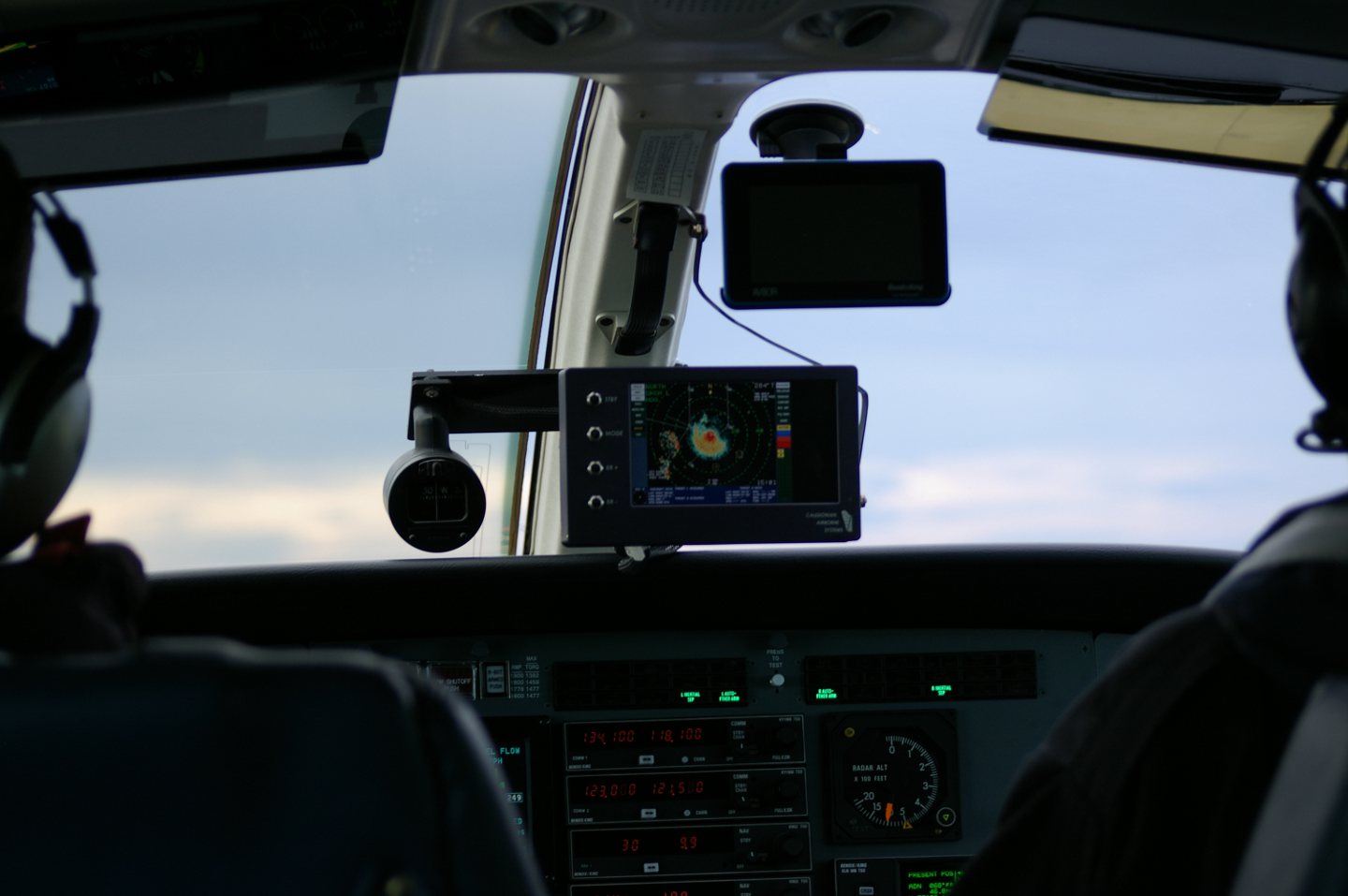 A flight deck display installed on an aircraft.