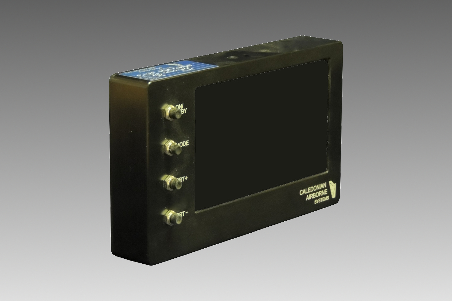 A flight deck display shown at a 45 degree angle.