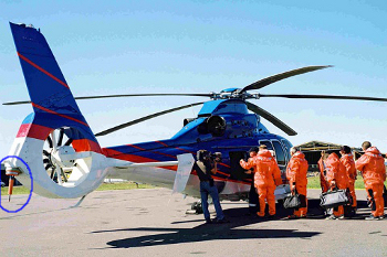 CPT 900 Beacon installed on a helicopter.