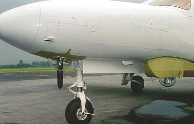 Low light surveillance system installed on an aircraft.